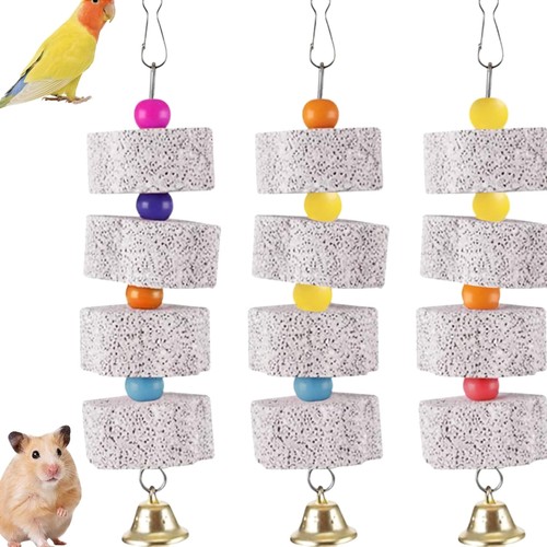 Vogelspielzeug kalkstein 3er - kalkstein,