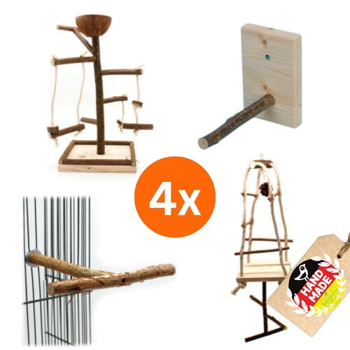 Vogelspielplatz set - vogelspielplatz, 4x