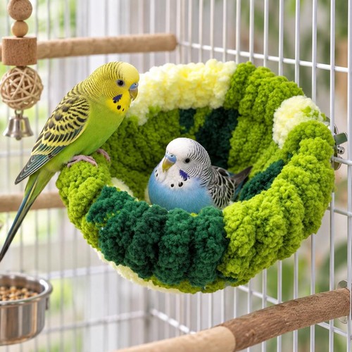 Hängendes plüsch vogelnest - hängendes,